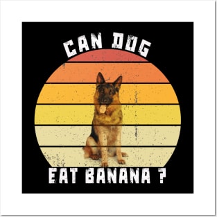 can dog eat banana Posters and Art